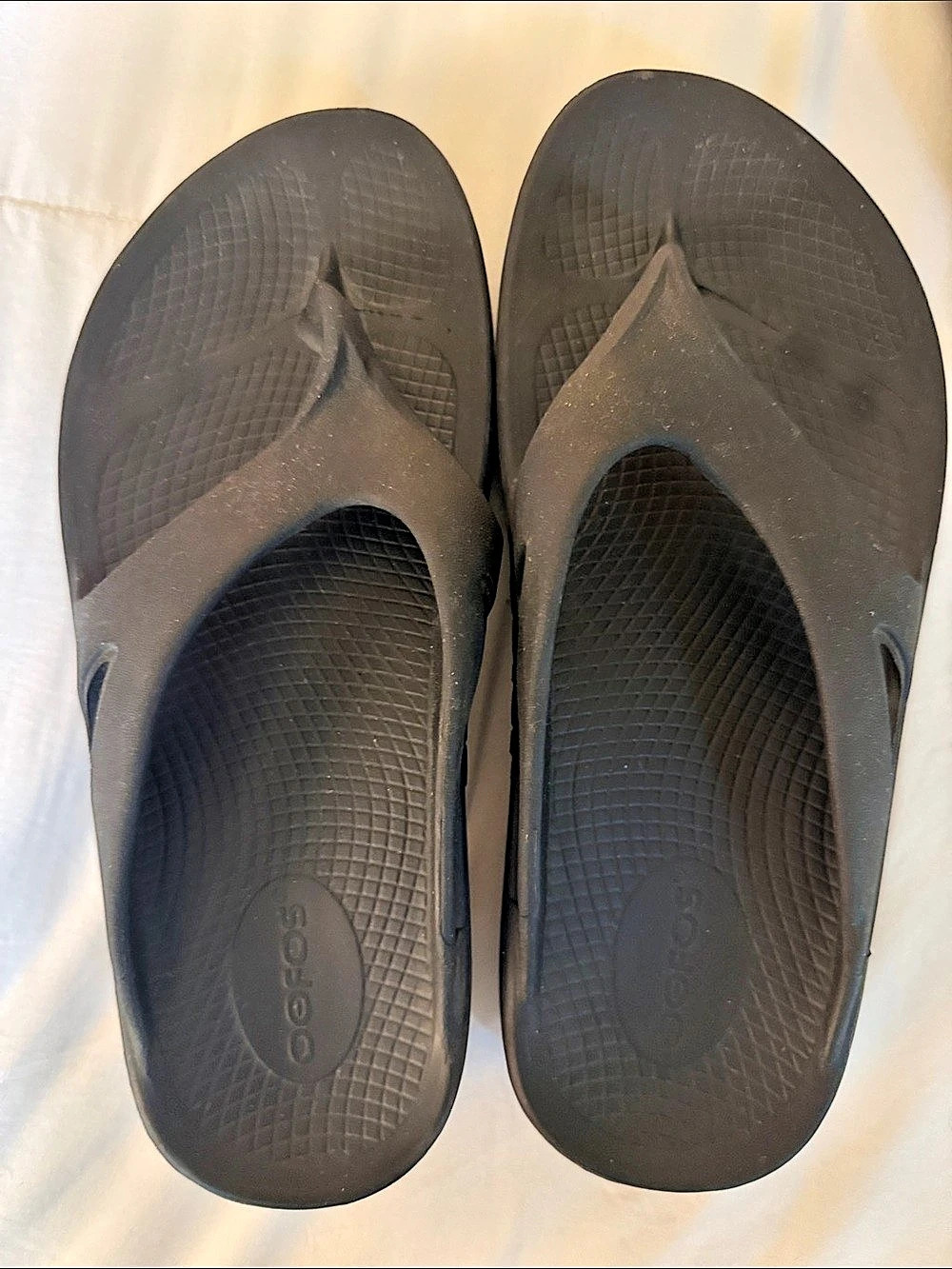 Oofos Black Sandals US 8